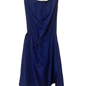 Banana Republic Royal Blue 100% Silk Strapless Dress- XS